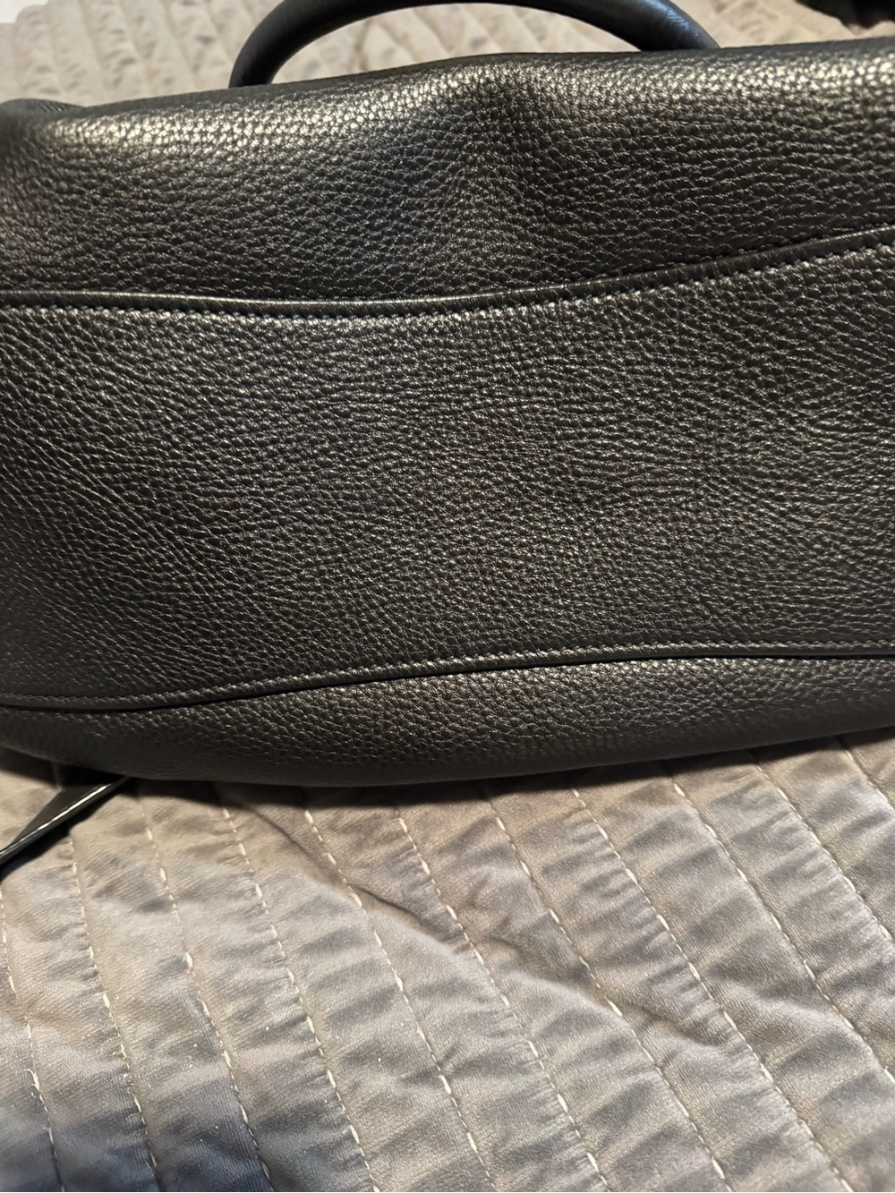 Prada Black Leather Shoulder Bag with Gold Hardware - Picture 10 of 12
